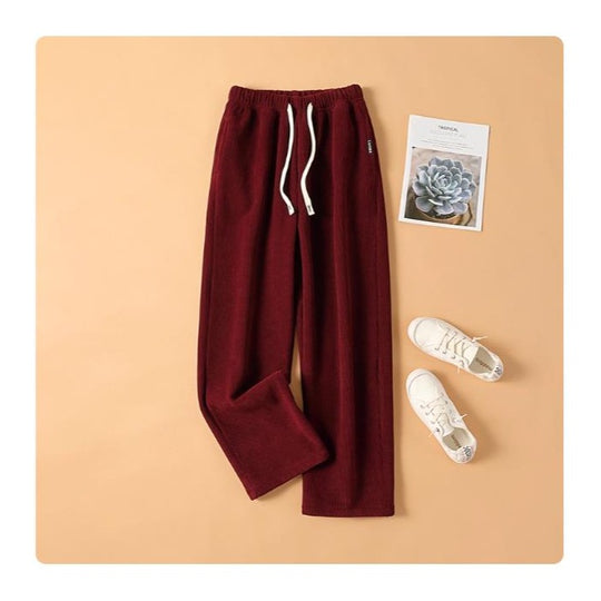 Damen-Cordhose, hohe Taille, gerade Passform