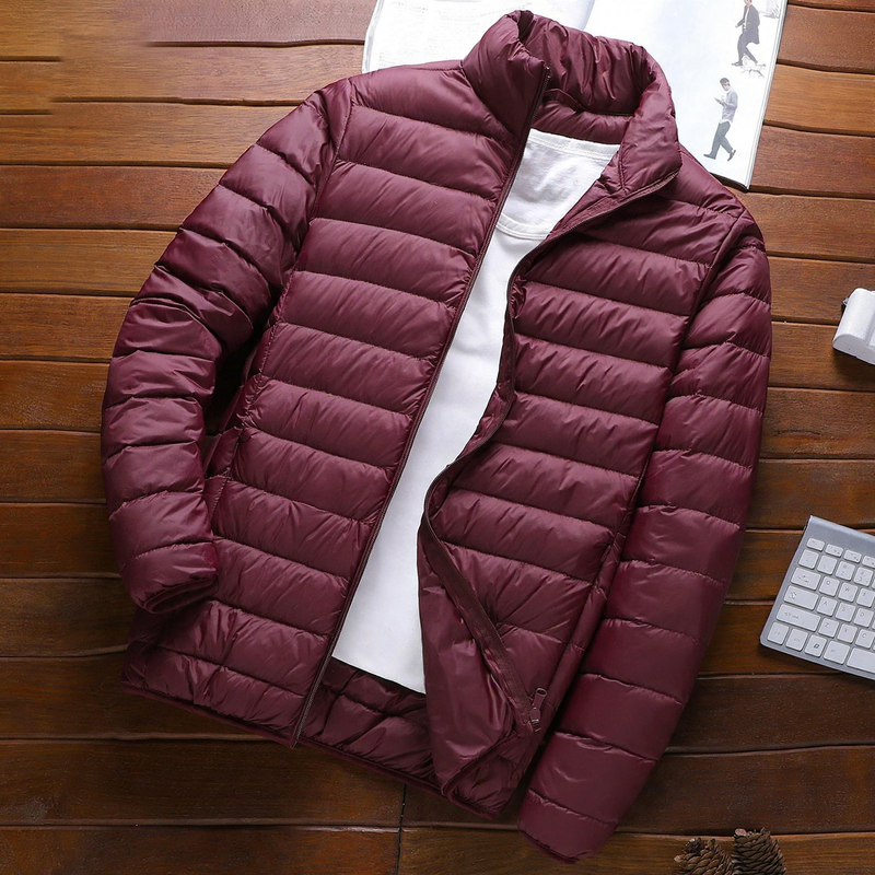 Leichte Herren-Steppjacke mit Stehkragen