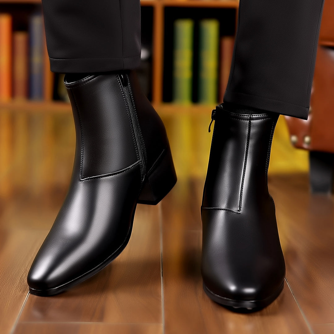 Herren Chelsea-Stiefel, spitz zulaufend, seitlicher Reißverschluss