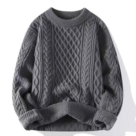 Unisex Strickpullover, gefüttert, verschiedene Kragenformen