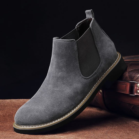 Herren-Chelsea-Stiefel aus Echtleder, gefüttert