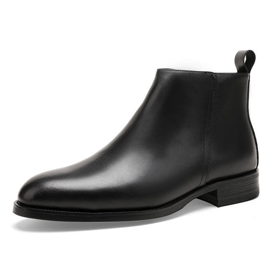 Gefütterte Herren-Chelsea-Boots aus Echtleder
