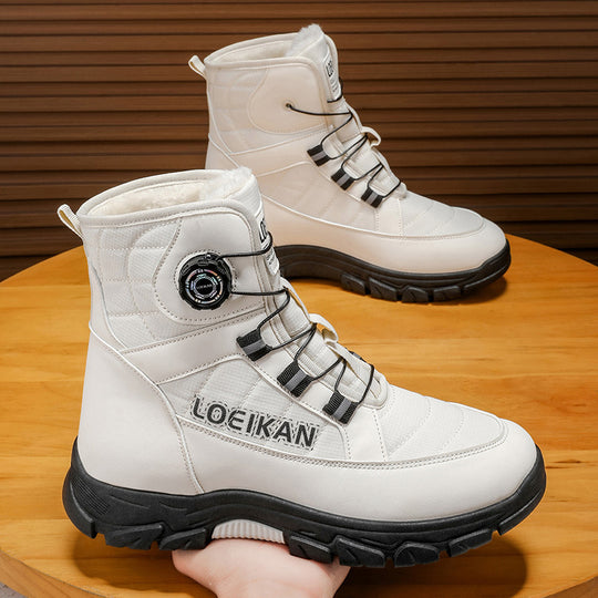 Gefütterte Herren-Winterstiefel, große Größen