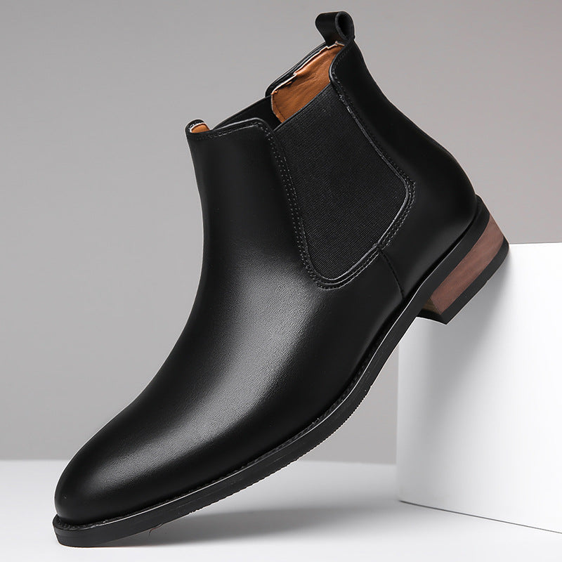 Elegante Herren-Chelsea-Boots, Lederoptik