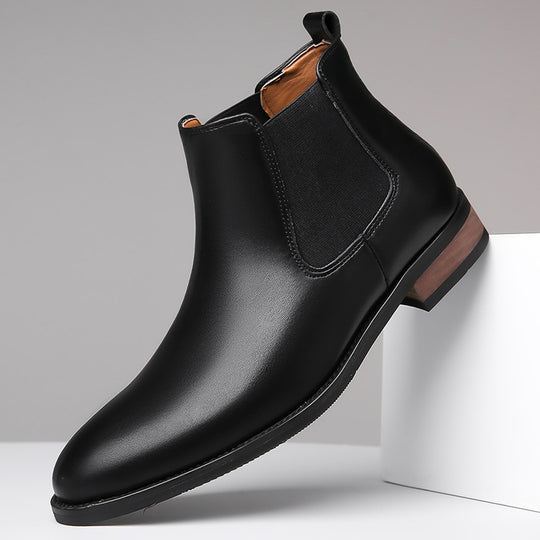 Elegante Herren-Chelsea-Boots, Lederoptik