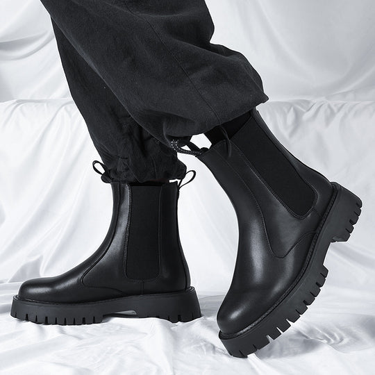 Robuste Chelsea-Stiefel mit Plateausohle