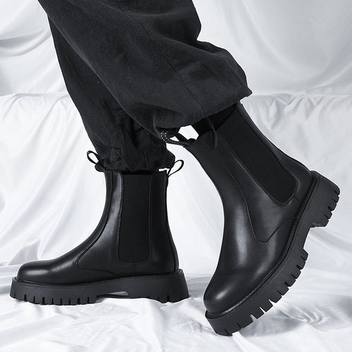 Robuste Chelsea-Stiefel mit Plateausohle