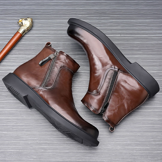 Herren-Chelsea-Stiefel aus Rindsleder, gefüttert