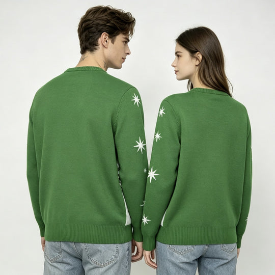 Weihnachts-Pullover mit Rundhalsausschnitt für Damen und Herren