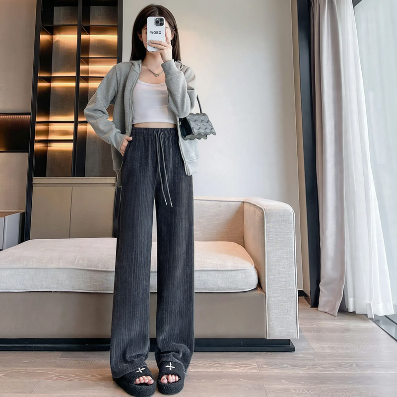 Damen-Cordhose, gerade geschnitten, gefüttert