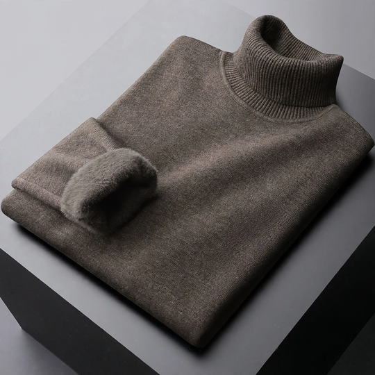 Herren Strickpullover mit Innenfutter, gefüttert und warm
