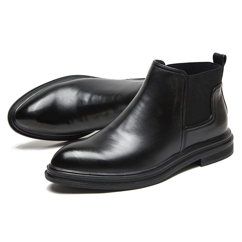 Herren-Chelsea-Stiefel, spitz zulaufend, gefüttert