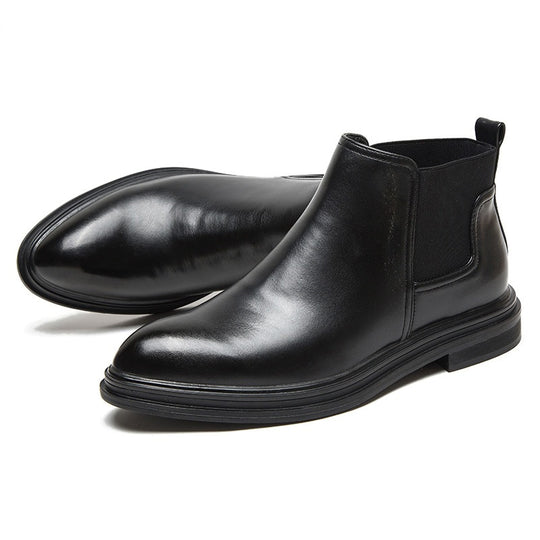 Herren-Chelsea-Stiefel, spitz zulaufend, gefüttert