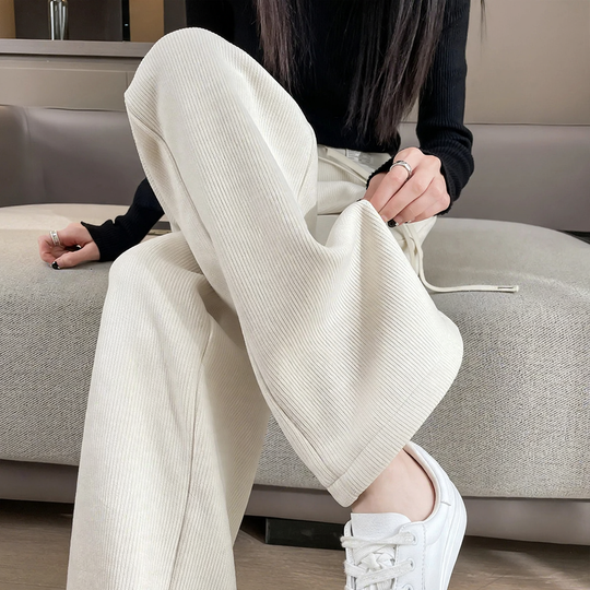 Damen-Freizeithose, Cord, weiter Schnitt