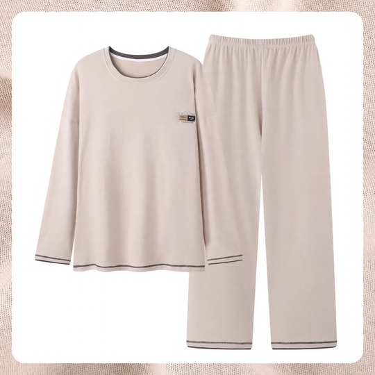 Herren-Hausanzug, Korallenfleece, warm und weich