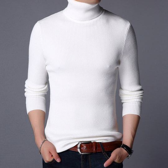 Herren-Rollkragenpullover, figurbetont