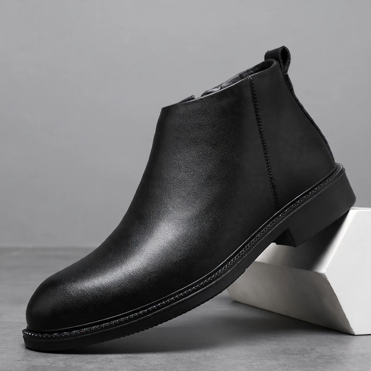 Herren-Chelsea-Stiefel, PU-Leder, rutschfest, gefüttert