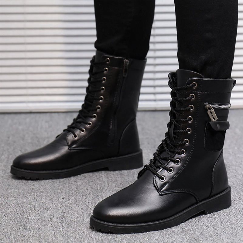 Modische Herren-Stiefel, gefüttert