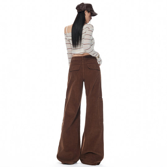 Retro Cordhose mit weitem Bein