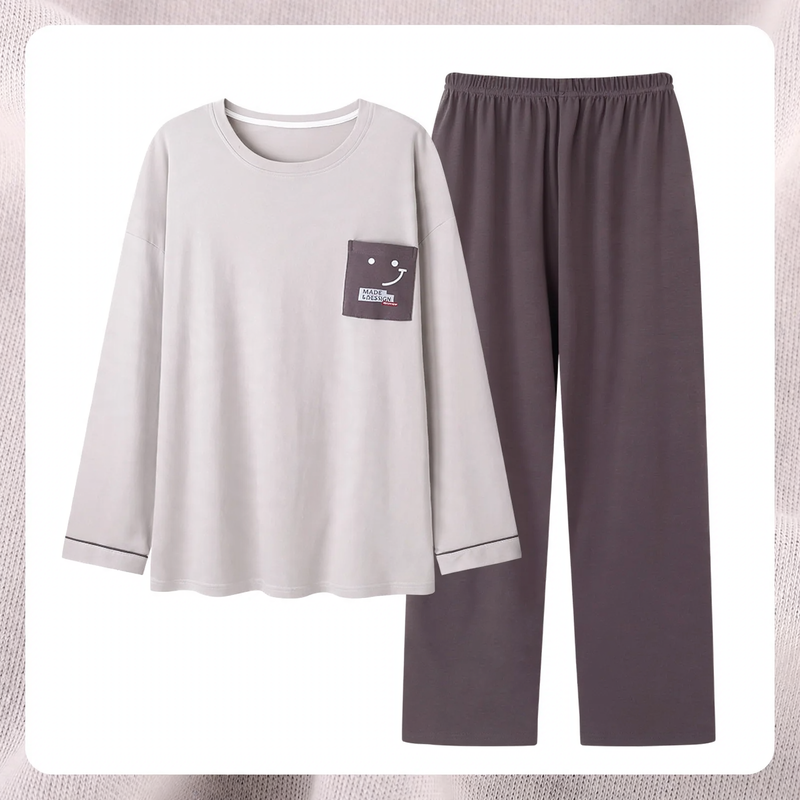 Herren-Hausanzug, Korallenfleece, warm und weich