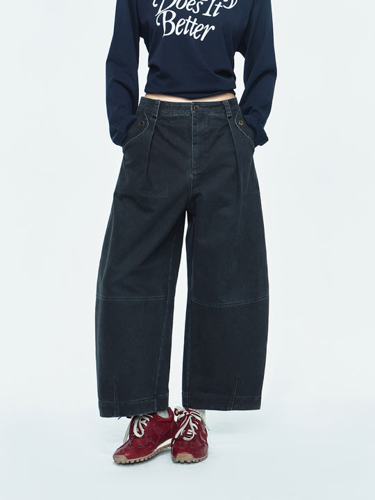 Kord-Cargohose für Damen, Kokon-Schnitt, V63832