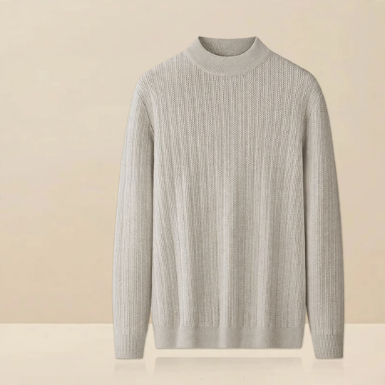 Herren-Strickpullover mit Stehkragen