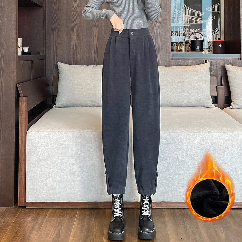 Damen-Freizeithose aus Chenille, gefüttert