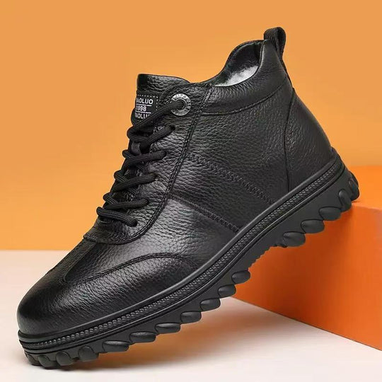Gefütterte Herren-Winterstiefel, rutschfest, PU