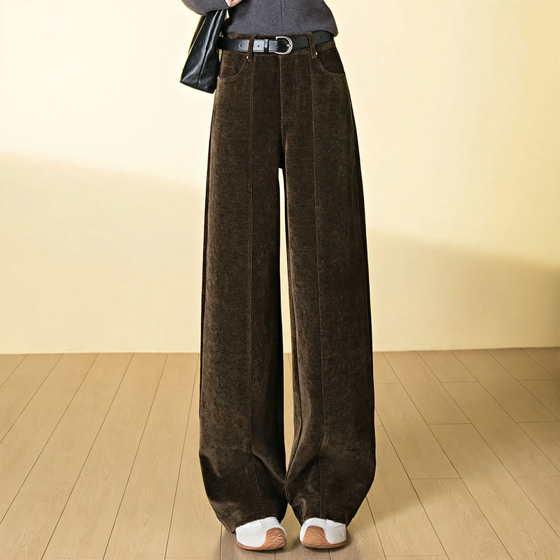 A-Linien Cordhose, hoch geschnitten, gefüttert, Winter