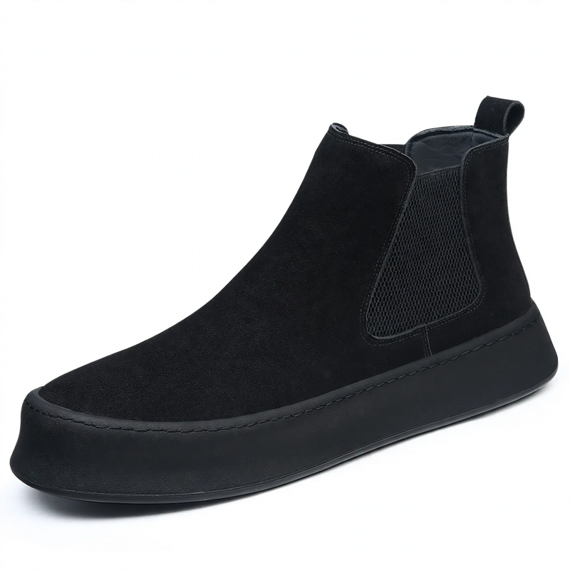 Herren-Chelsea-Stiefel aus Echtleder, gefüttert
