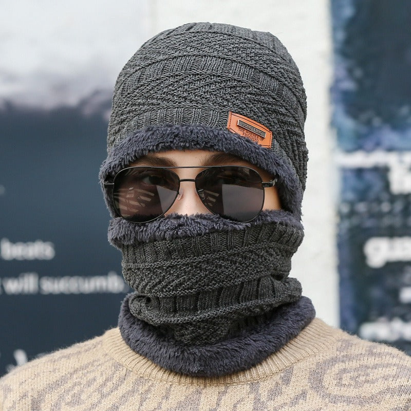 Winter-Set: Strickmütze und Schal, gefüttert
