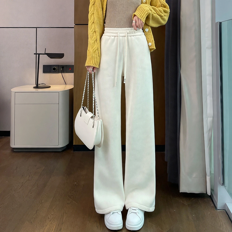 Chenille-Cord-Weithose für Damen, gefüttert