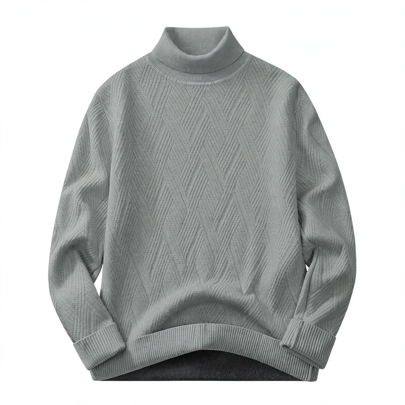 Herren-Rollkragenpullover, gefüttert, warm