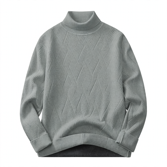 Herren-Rollkragenpullover, gefüttert, warm
