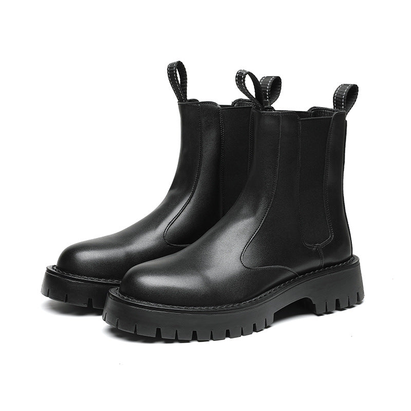 Herren-Chelsea-Stiefel, knöchelhoch, mit Absatz