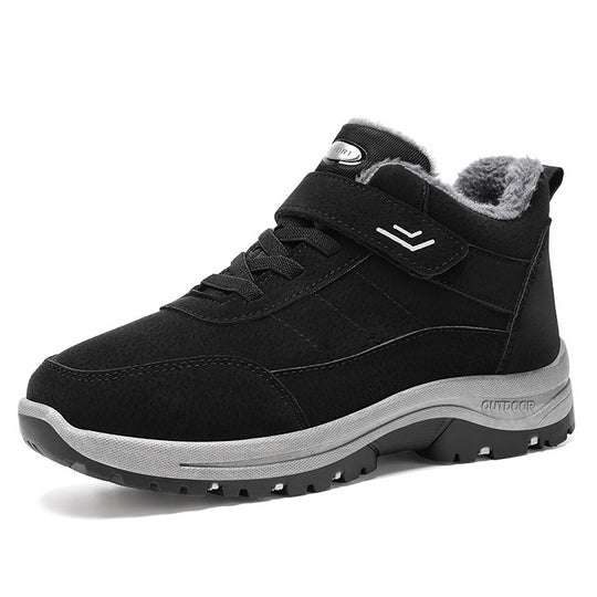 Gefütterte Unisex-Winterstiefel mit Klettverschluss