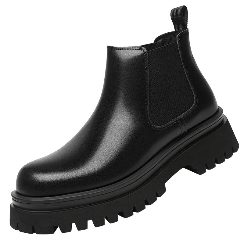 Herren-Plateau-Stiefel mit Innensohlenerhöhung