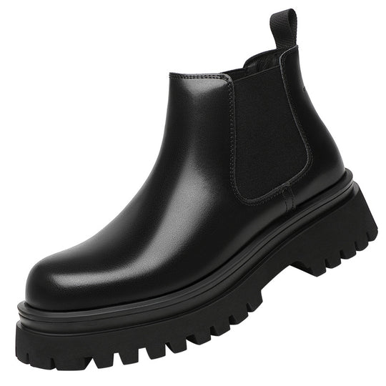 Herren-Plateau-Stiefel mit Innensohlenerhöhung