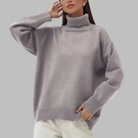 Lockerer Rollkragenpullover in klassischem Design