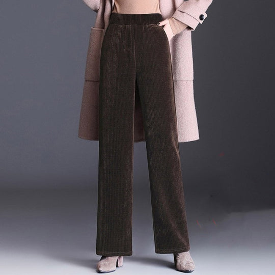 Chenille-Weithose, Kord-Optik, Herbst/Winter