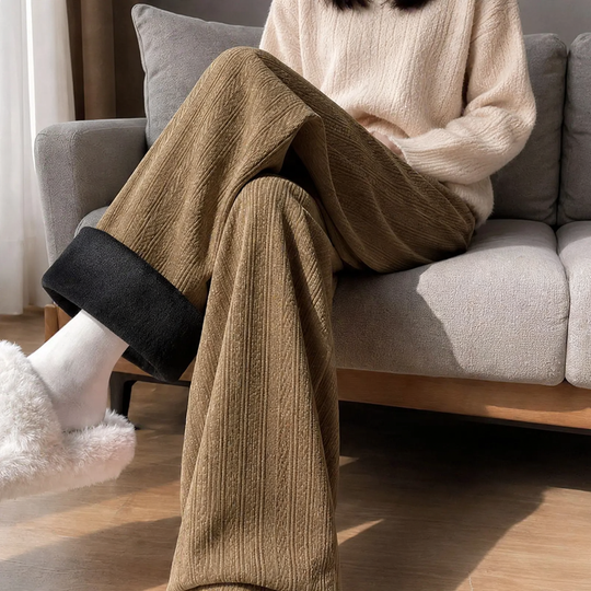 Damen-Cordhose, weit geschnitten