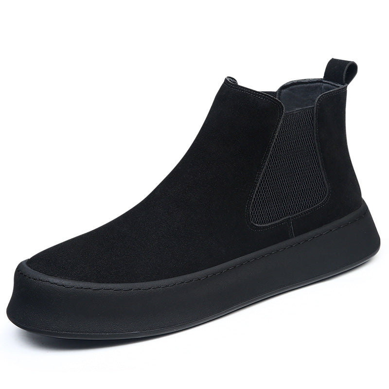 Herren-Chelsea-Stiefel aus Echtleder, gefüttert