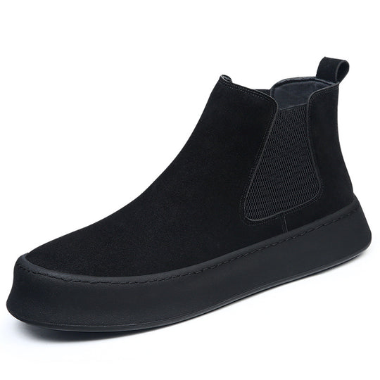 Herren-Chelsea-Stiefel aus Echtleder, gefüttert