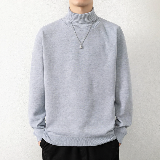 Herren-Rollkragenpullover, gefüttert, Winter