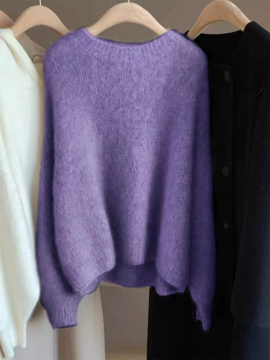 Damen-Kaschmirpullover, kurz und locker