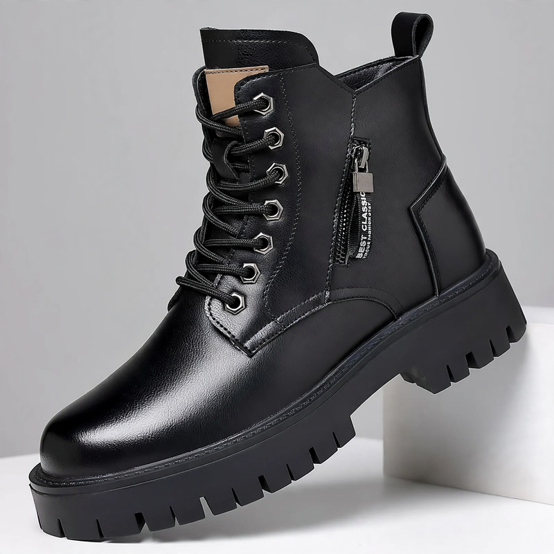 Gefütterte Herren-Winterstiefel, wasserabweisend