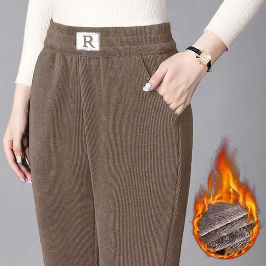 Cord-Hose für Damen, Karottenform, gefüttert