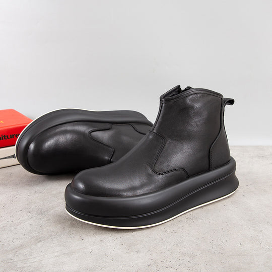 Herren Chelsea-Stiefel aus Rindsleder mit Plateau-Sohle