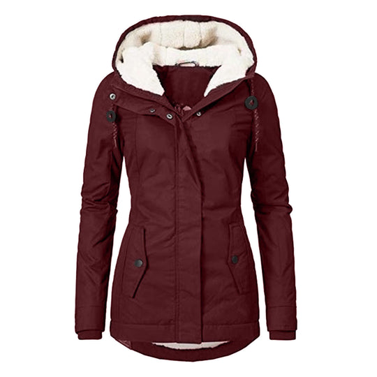 Gefütterter Parka mit Lammfell-Imitat