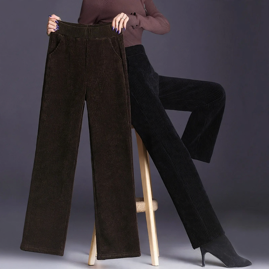 Chenille-Weithose, Kord-Optik, Herbst/Winter